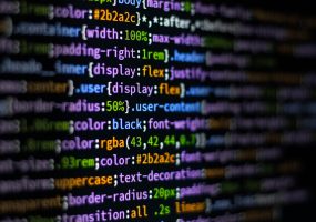 less compilation computer programming coding language for website technology background